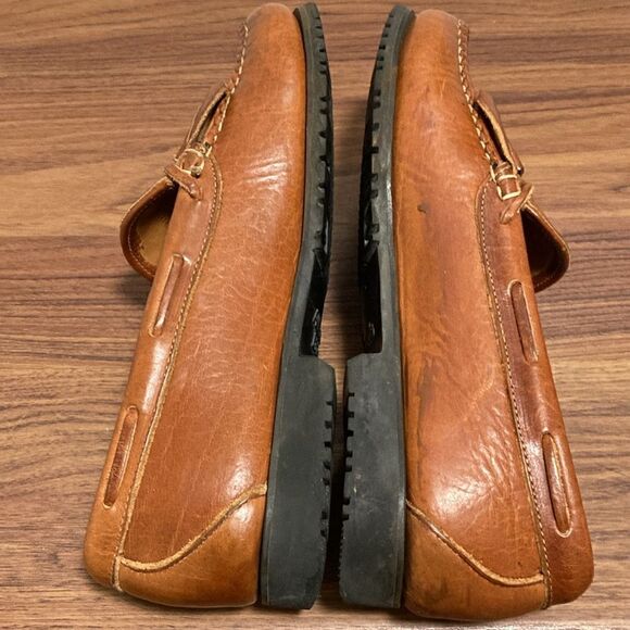 Allen Edmonds Nashua Classic Tassel Mens Leather Loafer in Cognac. Size 10D. - Picture 6 of 11